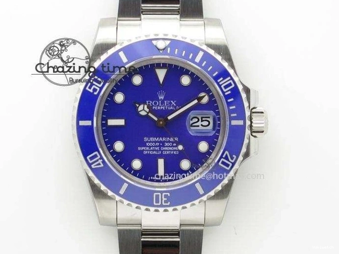 1:1 V6F Blaken Best 904L Date Submariner PVD Edition A2824 0322